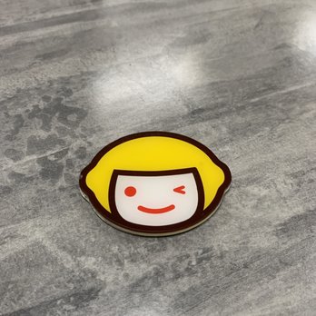 Happy Lemon - This is their little order token. There's a number on the back telling you what your order number is. - Coffee & Tea Near Me - Stockton, California Happy Lemon - This is their little order token. There's a number on the back telling you what your order number is. - Coffee & Tea Near Me - Stockton, California