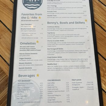 Tippys Cookhouse - Menu 2/2 as of July 2024 - Breakfast & Brunch Near Me - Bowen Island, British Columbia