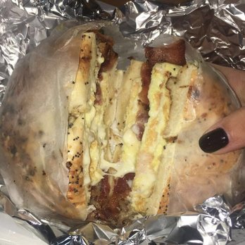 Lyn's - Bacon, egg, and cheese on everything bagel $3.50 - Sandwiches Near Me - Philadelphia, Pennsylvania Lyn's - Bacon, egg, and cheese on everything bagel $3.50 - Sandwiches Near Me - Philadelphia, Pennsylvania