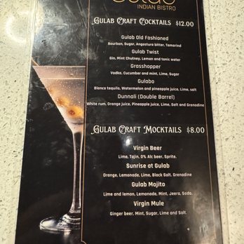 Gulab Indian Bistro - Drink Menu - Indian Near Me - Clovis, California Gulab Indian Bistro - Drink Menu - Indian Near Me - Clovis, California