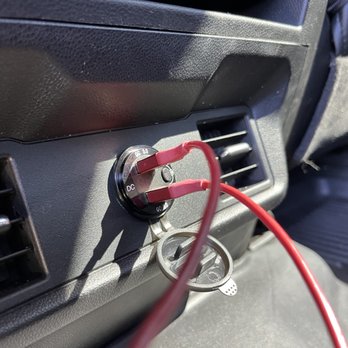 AR Customs OC - Added USB outlet to rear seat (hardwired to 12v cigarette lighter in front seat w/concealed wires) - Vehicle Wraps Near Me - Orange, California