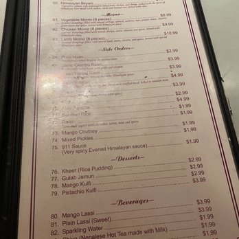 Everest Himalayan Cuisine - Menu - Himalayan/Nepalese Near Me - Encinitas, California