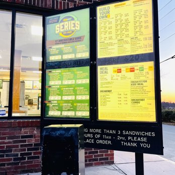 Subway - Drive-thru menu - Sandwiches Near Me - Greensboro, North Carolina Subway - Drive-thru menu - Sandwiches Near Me - Greensboro, North Carolina