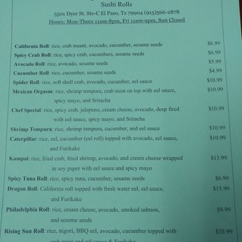 TugBoat Fish & Chips - Sushi Rolls Menu - Fish & Chips Near Me - El Paso, Texas TugBoat Fish & Chips - Sushi Rolls Menu - Fish & Chips Near Me - El Paso, Texas