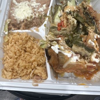 El Tarasco - Chile Relleno missing cheese! My own spoon, rice had zero flavor and dry beans with plastic cheese! Asco! - Mexican Near Me - Sylmar, California El Tarasco - Chile Relleno missing cheese! My own spoon, rice had zero flavor and dry beans with plastic cheese! Asco! - Mexican Near Me - Sylmar, California