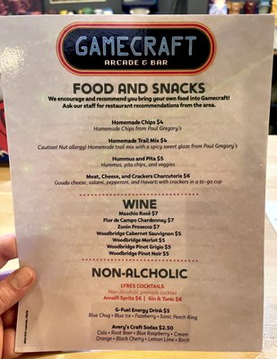 Menu photo 6 GameCraft Arcade Southington, CT