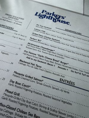 Menu photo 1 Parkers' Lighthouse Long Beach, CA Menu photo 1 Parkers' Lighthouse Long Beach, CA