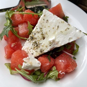 KAVA neo-taverna - Watermelon feta salad - Greek Near Me - Boston, Massachusetts KAVA neo-taverna - Watermelon feta salad - Greek Near Me - Boston, Massachusetts