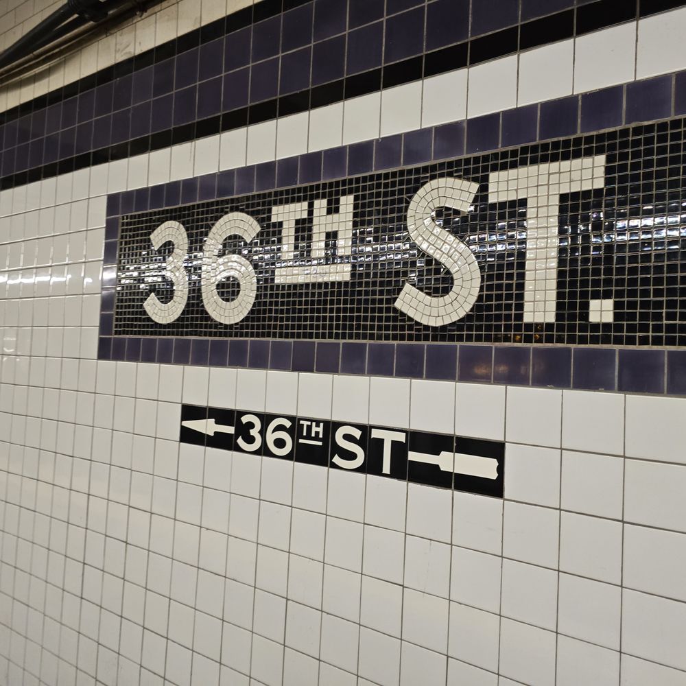 MTA - 36th Street Station - M, R - Sign - Public Transportation Near Me - Queens, New York MTA - 36th Street Station - M, R - Sign - Public Transportation Near Me - Queens, New York