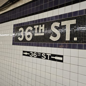 MTA - 36th Street Station - M, R - Sign - Public Transportation Near Me - Queens, New York MTA - 36th Street Station - M, R - Sign - Public Transportation Near Me - Queens, New York