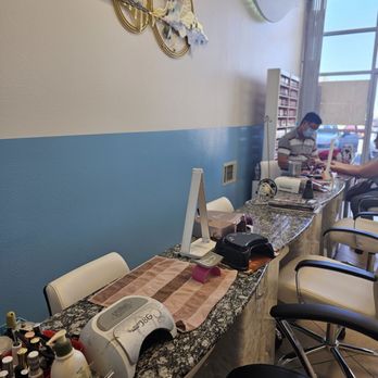 Sky Nails Helen and Lee - Clean work spaces, oh, and that's Lee right there! - Nail Salons Near Me - Hesperia, California