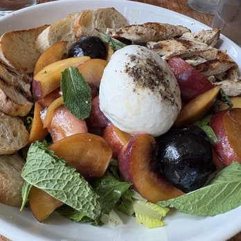 Melzingah Tap House - Stone and Burrata salad - I added greens and grilled chicken. - Beer Bar Near Me - Beacon, New York Melzingah Tap House - Stone and Burrata salad - I added greens and grilled chicken. - Beer Bar Near Me - Beacon, New York