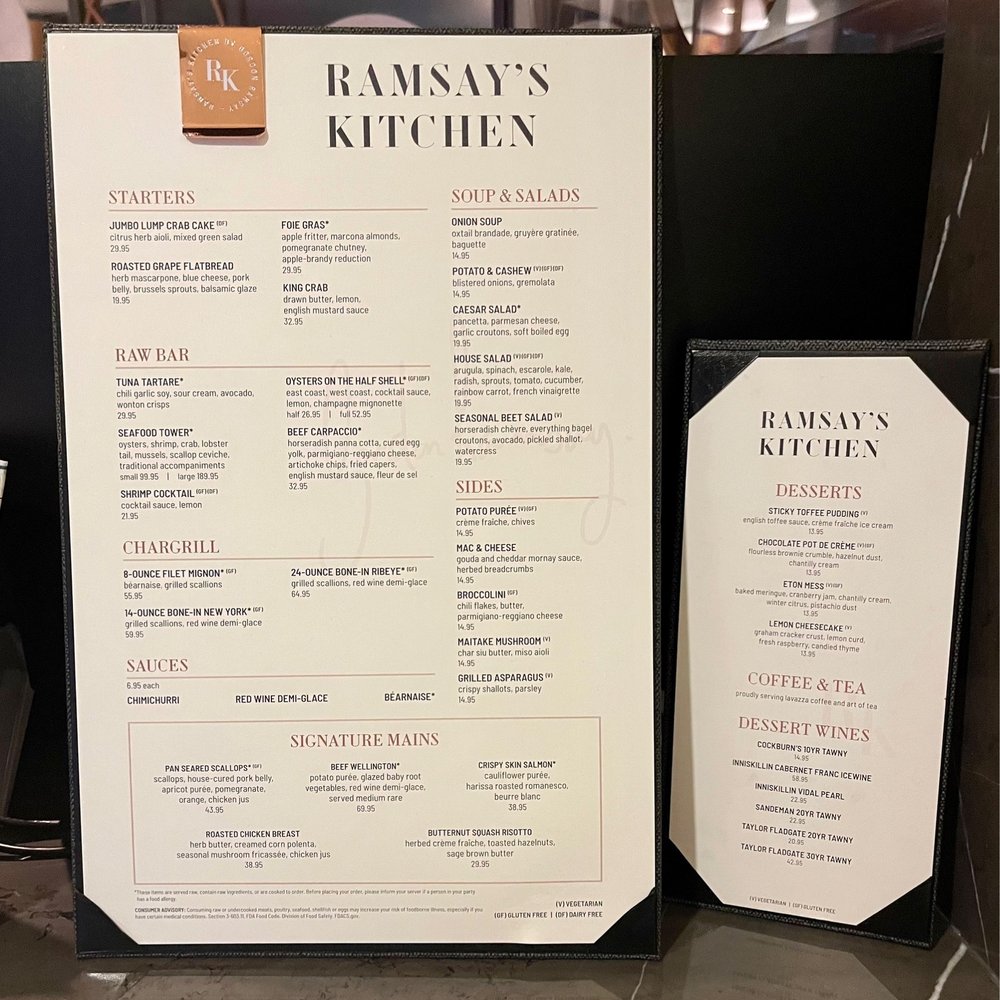 Ramsay's Kitchen - Menu - New American Near Me - Las Vegas, Nevada Ramsay's Kitchen - Menu - New American Near Me - Las Vegas, Nevada