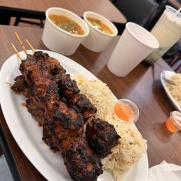 Bbq Chicken Skewers & Garlic Fried Rice Bbq Chicken Skewers & Garlic Fried Rice