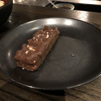 Roister - Pretzel chocolate bar - New American Near Me - Chicago, Illinois Roister - Pretzel chocolate bar - New American Near Me - Chicago, Illinois
