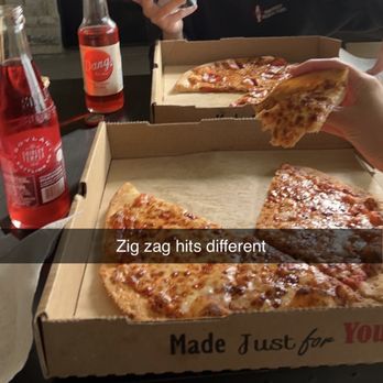 ZIGZAG Pizza - Cheese and Pepperoni Pizza with Bang drink and Shirley Temple - Salad Near Me - Oceanside, California ZIGZAG Pizza - Cheese and Pepperoni Pizza with Bang drink and Shirley Temple - Salad Near Me - Oceanside, California