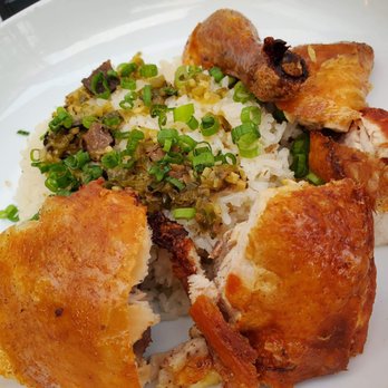 AnQi Bistro - Peking Roasted Chicken w/ Truffle Hainan Rice - Asian Fusion Near Me - Costa Mesa, California