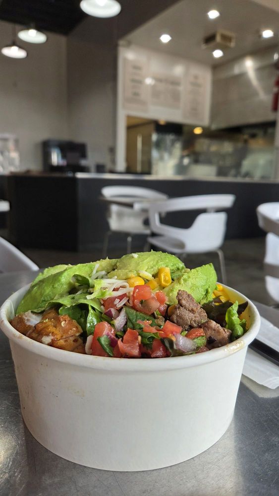 Food from Barrios Bowls and Burritos