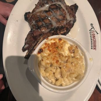 LongHorn Steakhouse - My husband's steak and Mac and cheese. He said his steak was better than his $100 steak at our last steak dinner! - Steakhouses Near Me - Toledo, Ohio LongHorn Steakhouse - My husband's steak and Mac and cheese. He said his steak was better than his $100 steak at our last steak dinner! - Steakhouses Near Me - Toledo, Ohio