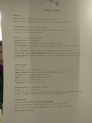 Menu photo 4 Leaning Tower Oakland, CA