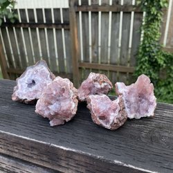 Earth Haven Metaphysics - Pink Amethyst Geodes