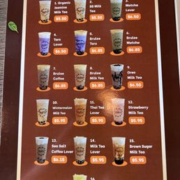 Drink menu