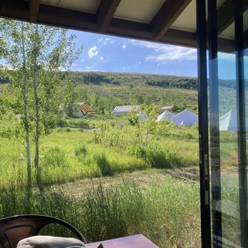 Campfire Grill Restaurant - View from dining table. - Pizza Near Me - Garden City, Utah Campfire Grill Restaurant - View from dining table. - Pizza Near Me - Garden City, Utah