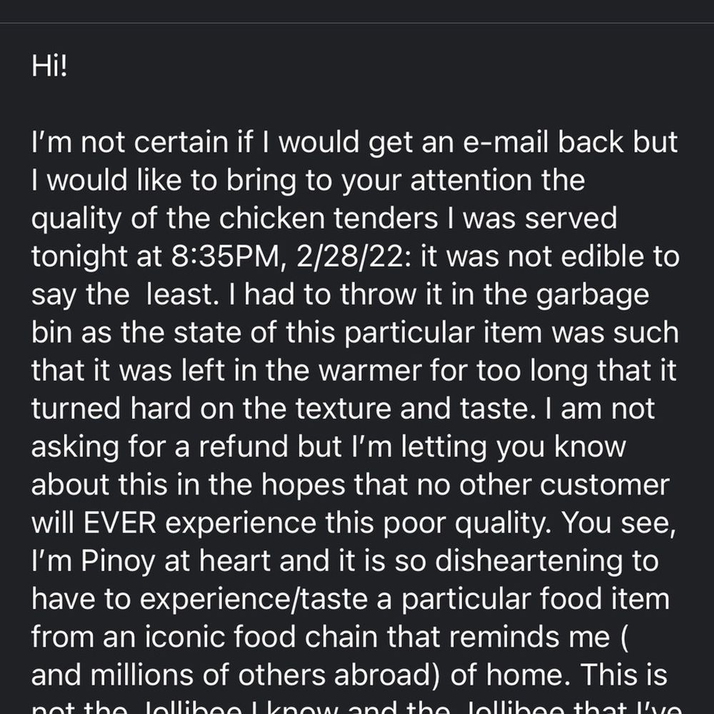 Jollibee - A word of advice: don't even attempt to reach Jollibee by e-mail. - Chicken Shop Near Me - Alhambra, California Jollibee - A word of advice: don't even attempt to reach Jollibee by e-mail. - Chicken Shop Near Me - Alhambra, California