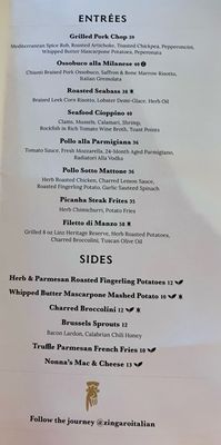 Menu photo 3 Zingaro Cincinnati, OH