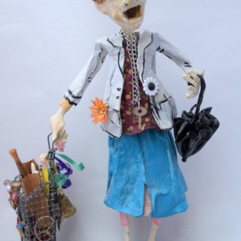 Marcia Weber Art Objects - "Bag Lady" 2007 (from archetype series) by Hope Atkinson - Art Galleries Near Me Marcia Weber Art Objects - "Bag Lady" 2007 (from archetype series) by Hope Atkinson - Art Galleries Near Me