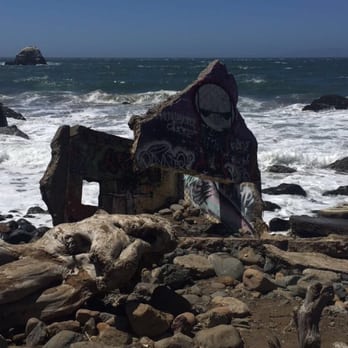 Mile Rock Beach - Cool view of cement ruins just to the left of the beach! - Beaches Near Me