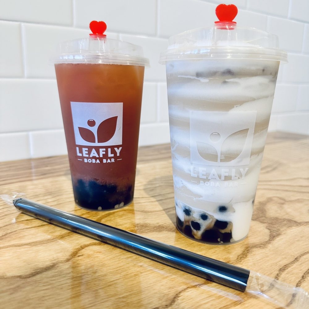Leafly Boba Bar - Strawberry Lemon Tea with Boba and Cookie Butter Milk Tea with Boba - Coffee & Tea Near Me - Huntsville, Alabama Leafly Boba Bar - Strawberry Lemon Tea with Boba and Cookie Butter Milk Tea with Boba - Coffee & Tea Near Me - Huntsville, Alabama