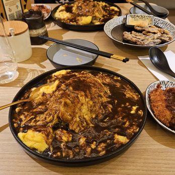 Tenjou - Omurice with chicken. Sweet potato fries. - Ramen Near Me - New York, New York Tenjou - Omurice with chicken. Sweet potato fries. - Ramen Near Me - New York, New York