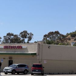 Dirk's Niteclub - Street view of Dirks Nite Club & parking lot