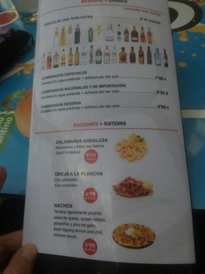 Menu photo 1 El Quinto Tapón Alcala de Henares, M
