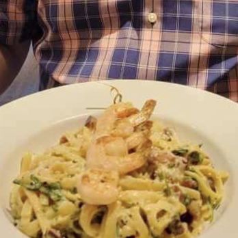Copper House - Pasta carbonara with add-on shrimp - Bars Near Me - Evansville, Indiana Copper House - Pasta carbonara with add-on shrimp - Bars Near Me - Evansville, Indiana