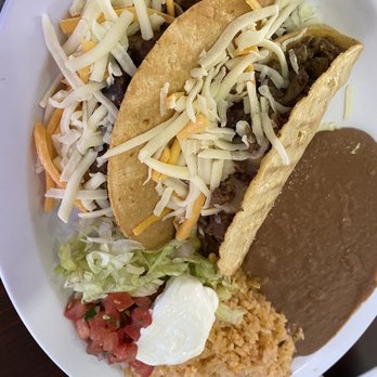 El Caminito Mexican Restaurant - 2 taco plate w/rice and beans - Mexican Near Me - Livermore, California El Caminito Mexican Restaurant - 2 taco plate w/rice and beans - Mexican Near Me - Livermore, California