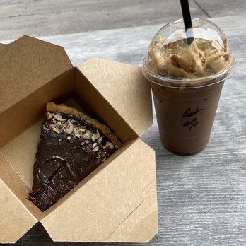 Lola Coffee - Chocolate tart and medium iced mocha with oat milk - Coffee & Tea Near Me - Phoenix, Arizona Lola Coffee - Chocolate tart and medium iced mocha with oat milk - Coffee & Tea Near Me - Phoenix, Arizona