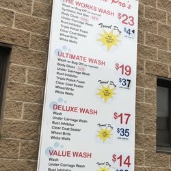 The Pro's Car Care Complex - Price list