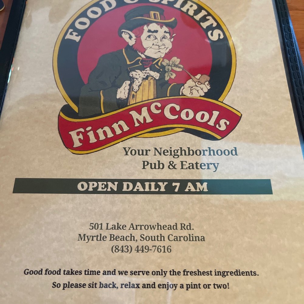 Finn McCools Irish Pub & Eatery - This is a huge selection of food and beverages - Pubs Near Me - Myrtle Beach, South Carolina Finn McCools Irish Pub & Eatery - This is a huge selection of food and beverages - Pubs Near Me - Myrtle Beach, South Carolina