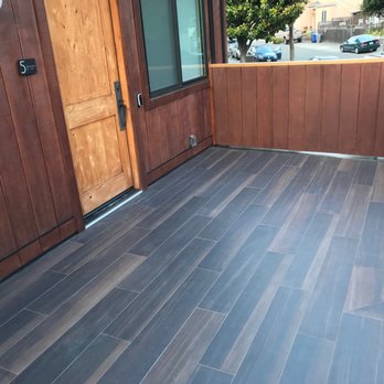 Exterior Remodeling Specialists - Before and After: Deck Unit 5 Paul (Exterior Remodeling Specialists) replaced rails, deck. **Flashing: Tom Lee Roofing **Tiles: StoneCraft - General Contractors Near Me - Pacifica, California
