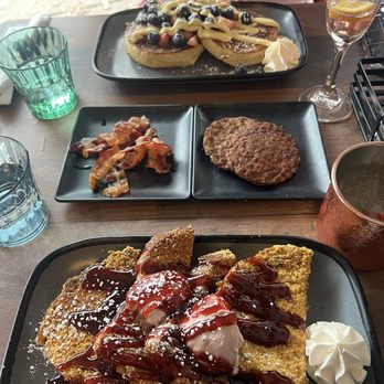 The Nook - raspberry french toast, Mixed Berries Pancakes, - New American Near Me - Pittsburgh, Pennsylvania