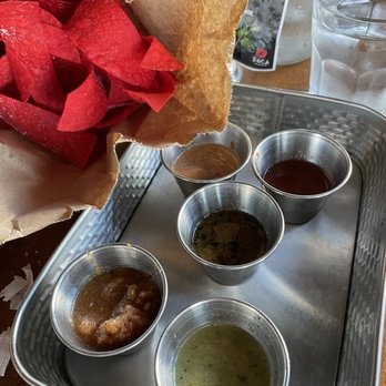 BOCA by Chef Maria Mazon - Chips & Salsa flight - Mexican Near Me - Tucson, Arizona
