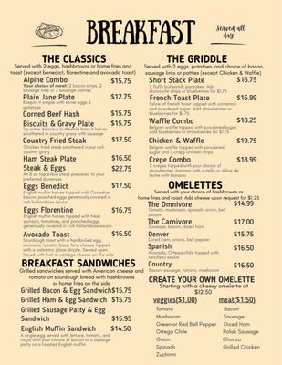 Menu photo 7 Alpine Coffee Shop Restaurant Big Bear Lake, CA Menu photo 7 Alpine Coffee Shop Restaurant Big Bear Lake, CA