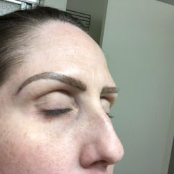 Ink'd Cosmetics - Right eyebrow.....I have to walk around everyday with this on my face