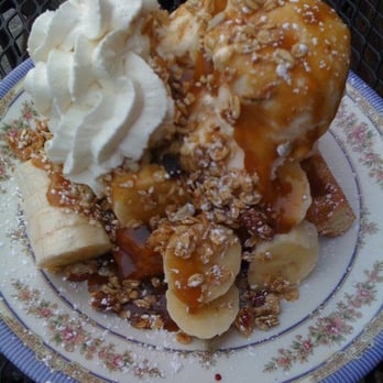 The Waffle Window - Banana caramel sundae waffle - Breakfast & Brunch Near Me - Portland, Oregon The Waffle Window - Banana caramel sundae waffle - Breakfast & Brunch Near Me - Portland, Oregon