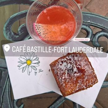Café Bastille Fort Lauderdale - Dragonfruit champagne. Creme brulee croissant. - French Near Me - Fort Lauderdale, Florida Café Bastille Fort Lauderdale - Dragonfruit champagne. Creme brulee croissant. - French Near Me - Fort Lauderdale, Florida