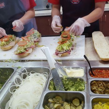 Jersey Mike's Subs - There's mine! Look how beautiful they look! Even all their toppings look nice and fresh! - Fast Food Near Me - La Mirada, California Jersey Mike's Subs - There's mine! Look how beautiful they look! Even all their toppings look nice and fresh! - Fast Food Near Me - La Mirada, California
