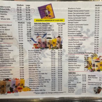 Ochado - Menu - Bubble Tea Near Me - Nutley, New Jersey