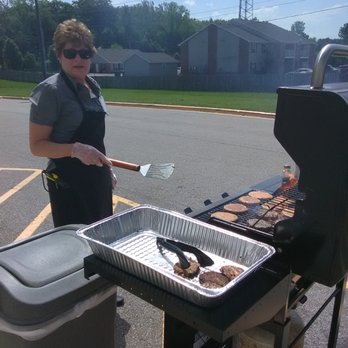 Walmart Supercenter - Our store manager Stacy rocks she was out in the heat grilling burgers and hot dogs for all the employees today - Department Stores Near Me - Auburn, Indiana Walmart Supercenter - Our store manager Stacy rocks she was out in the heat grilling burgers and hot dogs for all the employees today - Department Stores Near Me - Auburn, Indiana